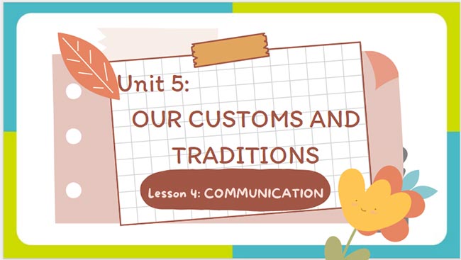 Giáo án PowerPoint Tiếng Anh 8 Unit 5: Communication