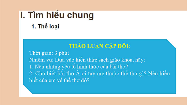 PowerPoint Ngữ văn 6 Bài 2: À ơi tay mẹ