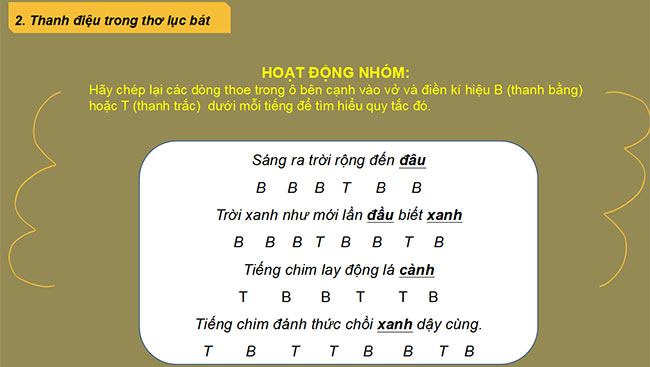 PowerPoint Ngữ văn 6 Bài 2: Tập làm thơ lục bát