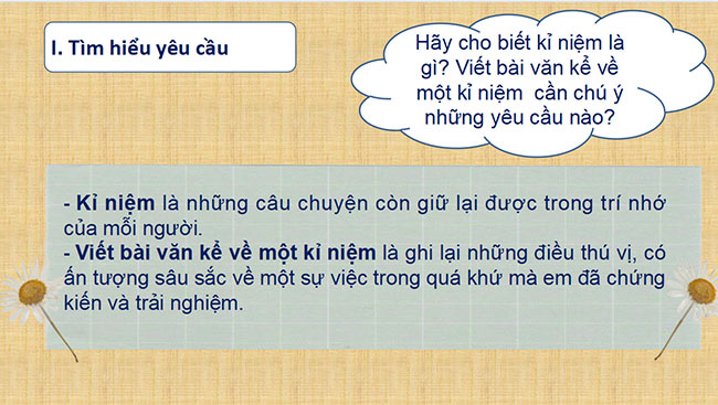 PowerPoint Ngữ văn 6 Bài 3: Viết bài văn kể về một kỉ niệm của bản thân