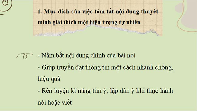 PowerPoint Ngữ văn 8 Bài 3: Tóm tắt nội dung thuyết minh giải thích một hiện tượng tự nhiên