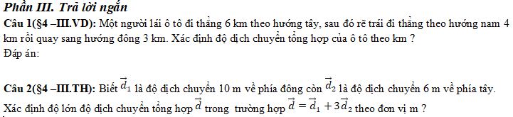 Đề thi Giữa học kì 1 môn Vật lý lớp 10