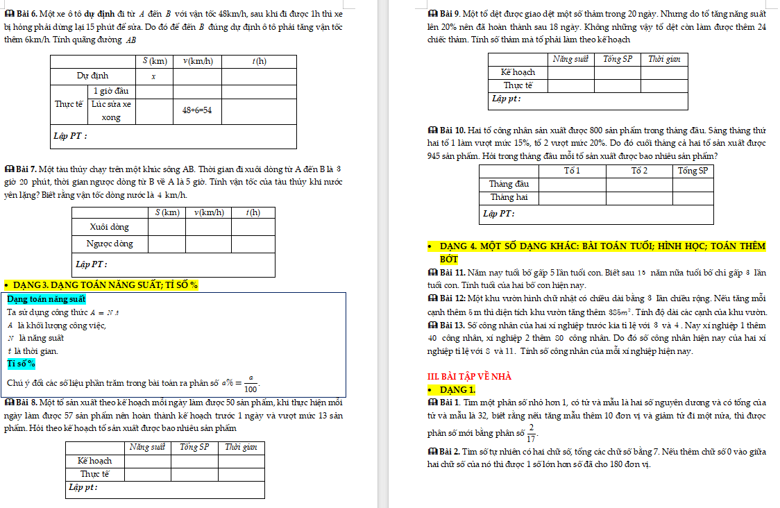 Ứng dụng của phương trình bậc nhất một ẩn