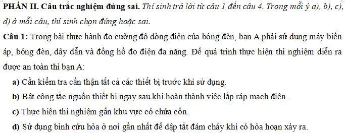 Đề thi Giữa học kì 1 môn Vật lý lớp 10