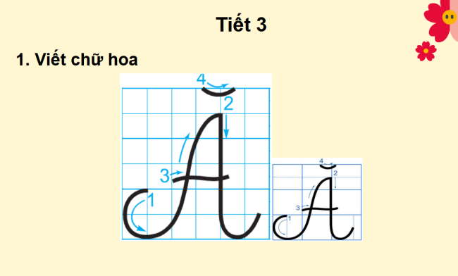 PowerPoint Tiếng Việt 2 Bài 3: Viết chữ hoa Ă, Â