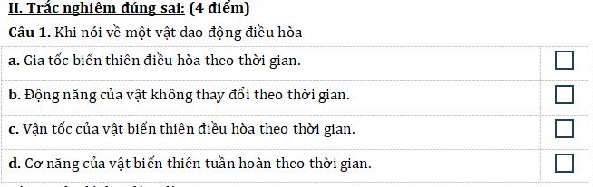 Đề thi Giữa kì 1 Vật lí 11 Kết nối tri thức - Đề 5