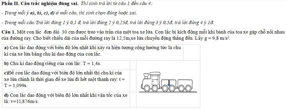 Đề thi Giữa học kì 1 môn Vật lý lớp 11