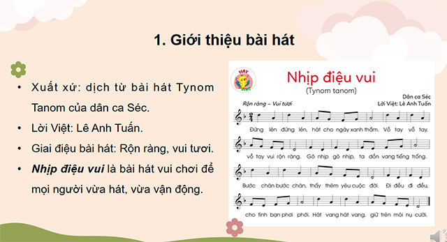 Bài giảng điện tử Âm nhạc 3 Cánh diều - Học kì 1