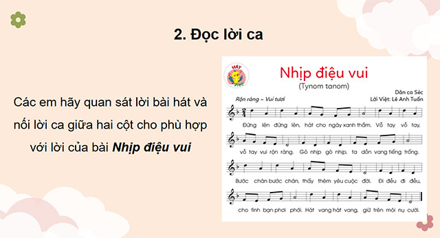 Bài giảng điện tử Âm nhạc 3 Cánh diều - Học kì 1