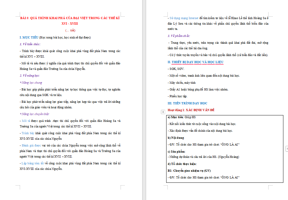 Giáo án PowerPoint Lịch sử 8 Bài 5