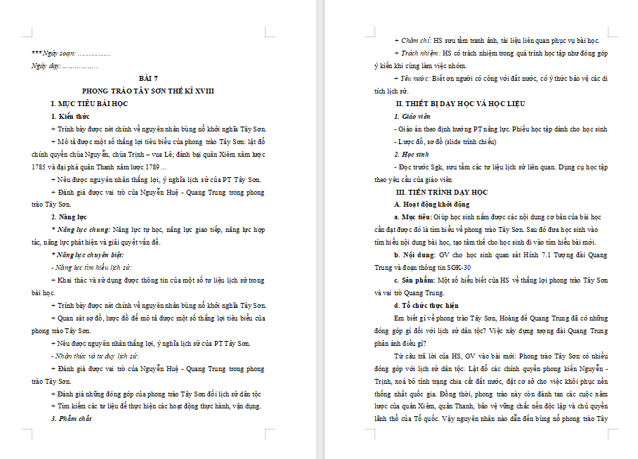 Giáo án PowerPoint Lịch sử 8 Bài 7