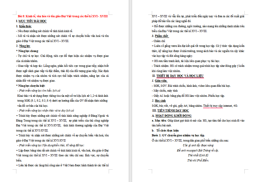 Giáo án PowerPoint Lịch sử 8 Bài 8