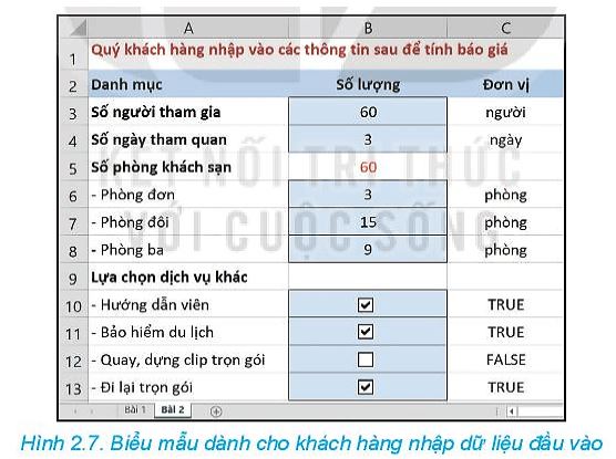 Giải Chuyên đề Tin học 10 Kết nối tri thức bài 2: Tạo biểu mẫu khách hàng với hộp kiểm