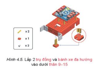 Giải Chuyên đề Tin học 10 Kết nối tri thức bài 4: Thực hành Lắp ráp robot hoàn chỉnh