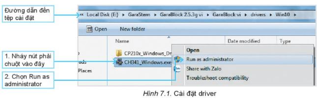 Giải Chuyên đề Tin học 10 Kết nối tri thức bài 7: Thực hành cài đặt và kết nối robot