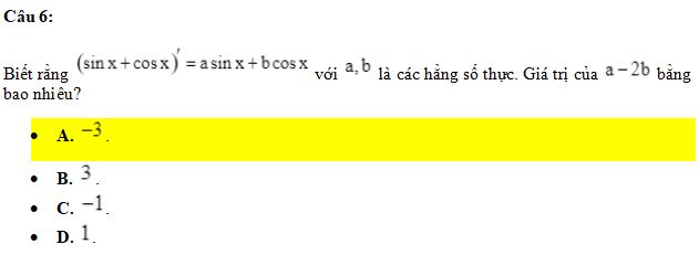Đề ôn thi phần Tư duy định lượng