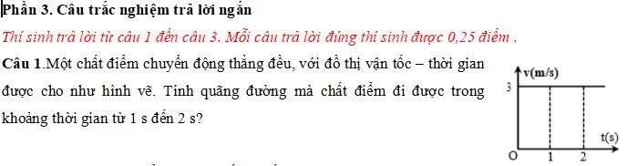 Đề thi Giữa học kì 1 môn Vật lý lớp 10