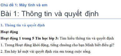 Giải Chuyên đề Tin học 10 Cánh diều bài 2: Tổ chức phân cấp thông tin trong văn bản