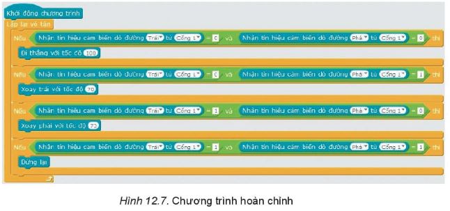 Giải Chuyên đề Tin học 10 Kết nối tri thức bài 12: Thực hành điều khiển robot trên sa bàn