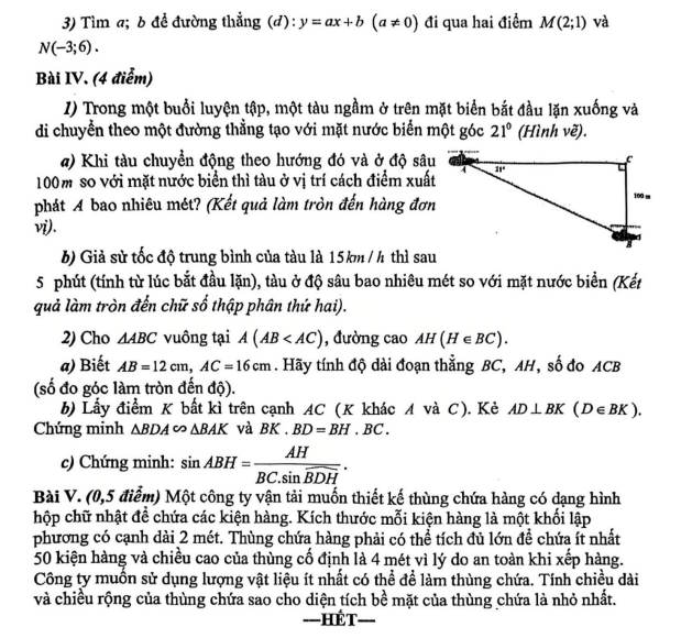 Đề khảo sát Toán 9 của trường THCS Mai Dịch – Hà Nội