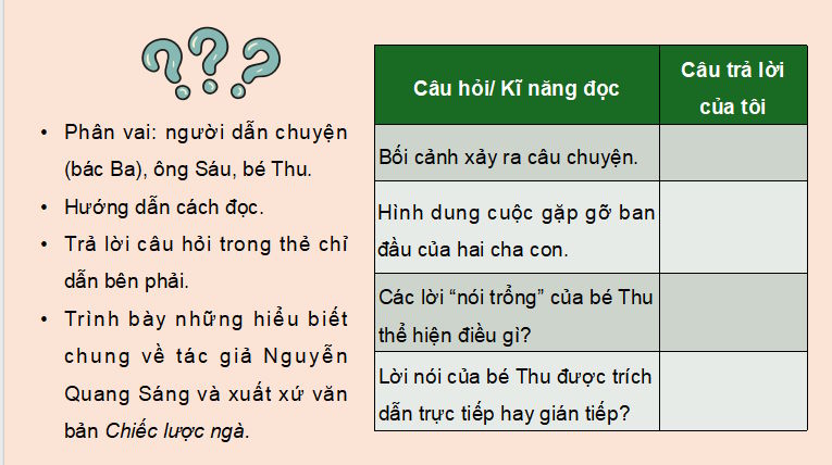 Giáo án PowerPoint Ngữ văn 9 Bài 4: Chiếc lược ngà