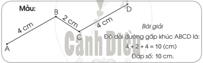 Vở bài tập Toán lớp 2 Cánh diều Bài 44: Độ dài đoạn thẳng - Độ dài đường gấp khúc (trang 75)