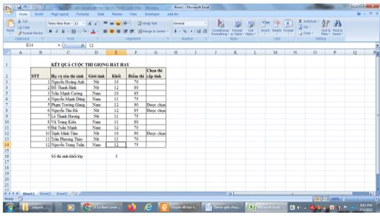 Giải Chuyên đề Tin học 10 Cánh diều bài 2: Các hàm tính toán theo điều kiện
