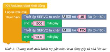 Giải Chuyên đề Tin học 10 Cánh diều bài 3: Thực hành lập trình điều khiển robot giáo dục