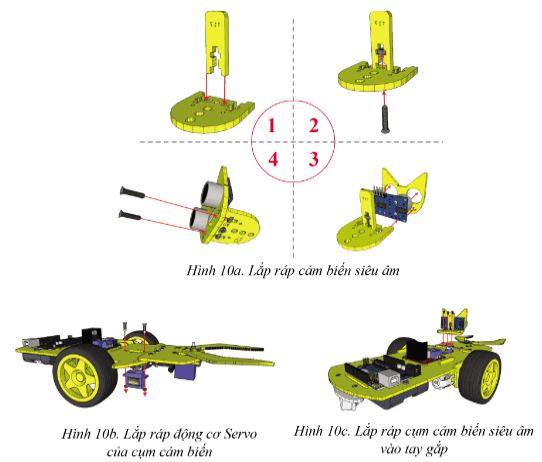 Giải Chuyên đề Tin học 10 Cánh diều bài 4: Thực hành lắp ráp các bộ phận của Robot giáo dục