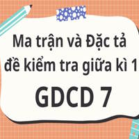 Ma trận, đặc tả đề thi giữa học kì 1 môn GDCD 7 KNTT 