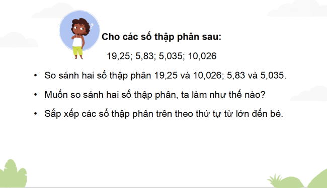 PowerPoint dạy thêm Toán 5 Bài 11: So sánh các số thập phân
