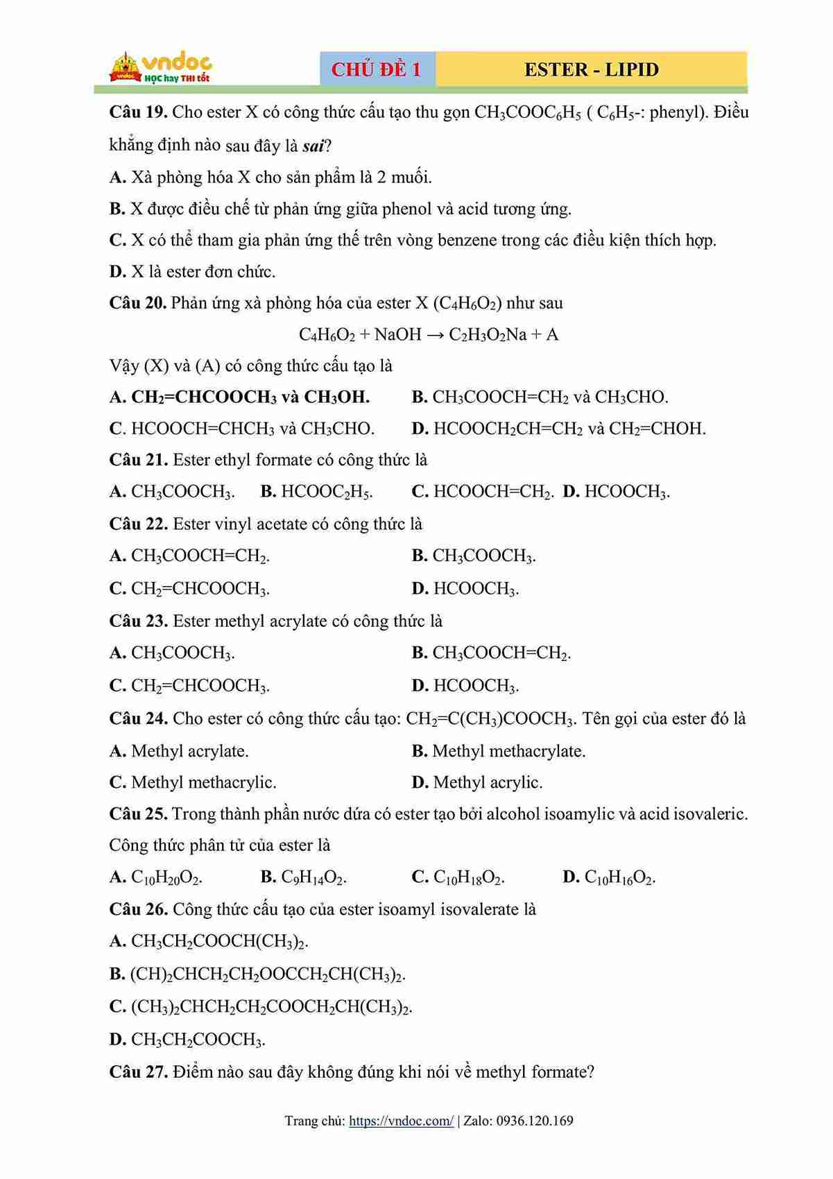 tom tat ly thuyet bai tap hoa 12 chuong 1 ester lipid hinh anh 7 1*800035