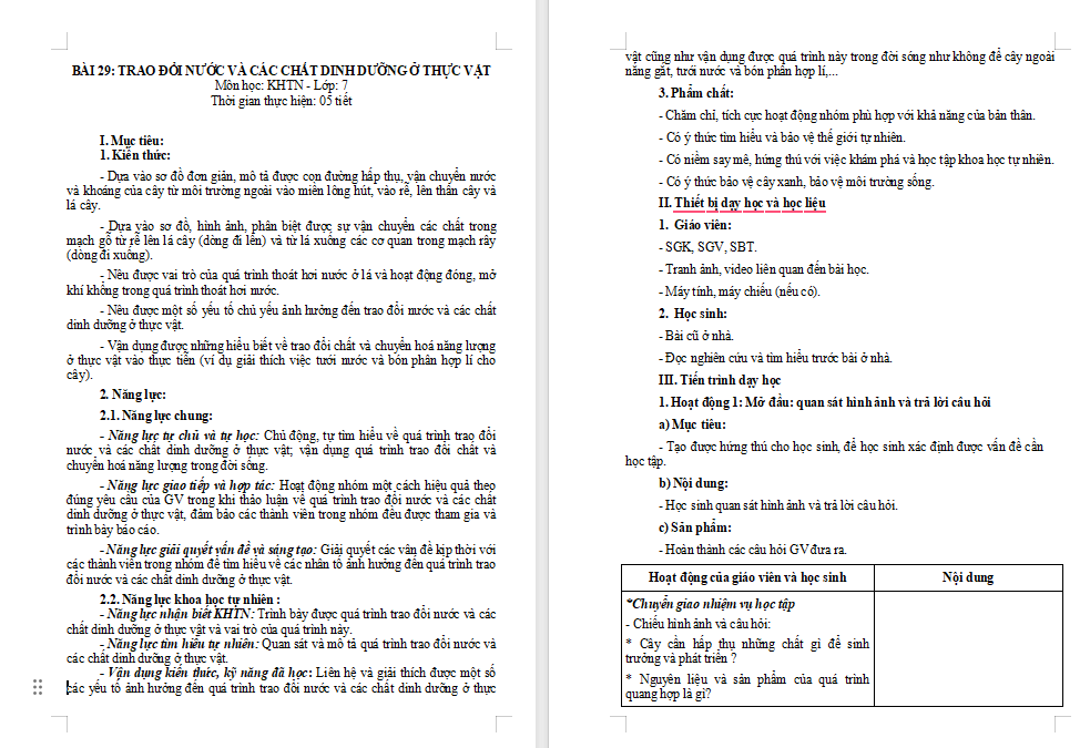 Giáo án PowerPoint Khoa học tự nhiên 7 Bài 29