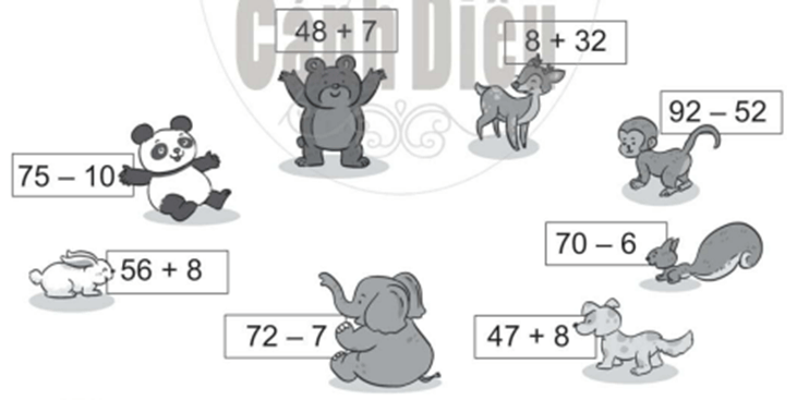 Vở bài tập Toán lớp 2 Cánh diều Bài 48: Ôn tập về phép cộng, phép trừ trong phạm vi 100 (trang 84)