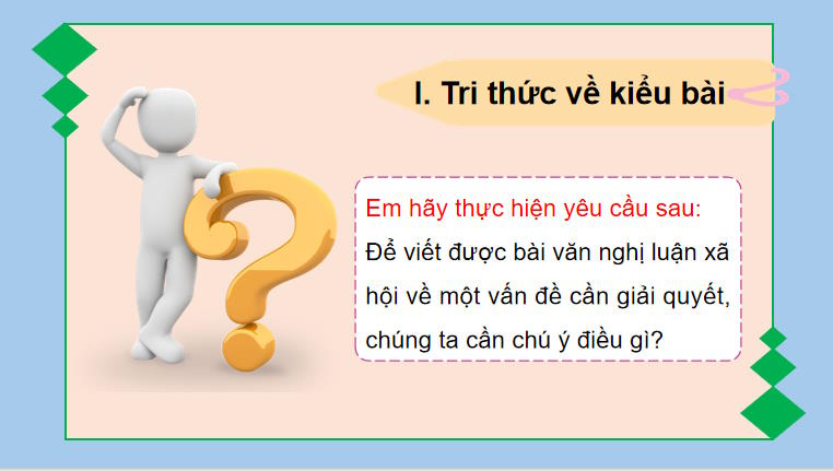 PowerPoint Ngữ văn 9 Bài 5: Viết bài văn nghị luận xã hội về một vấn đề cần giải quyết