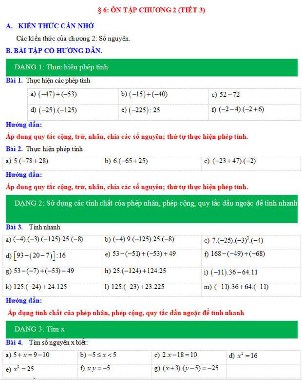 Ôn tập chương 2 (tiết 3)