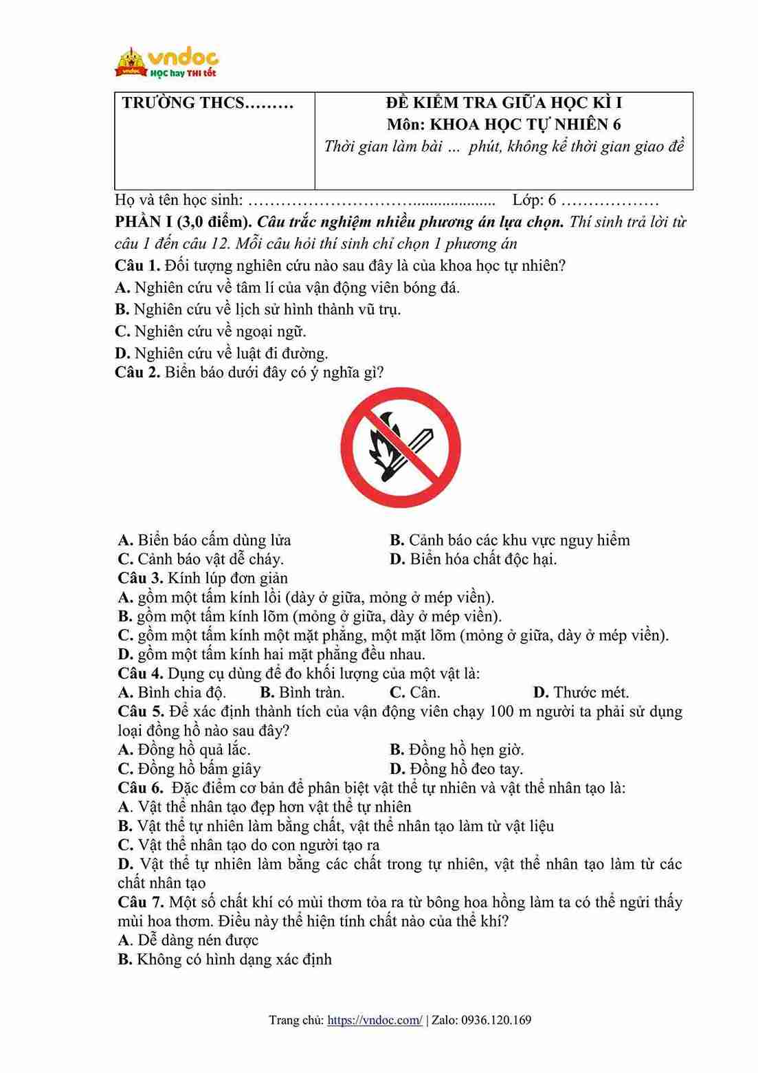 de thi giua hoc ki 1 khoa hoc tu nhien 6 ket noi tri thuc theo cv 7991 de 2 hinh anh 0 1*803034
