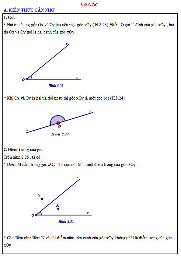 Phiếu bài tập Toán 6 CTST: Góc