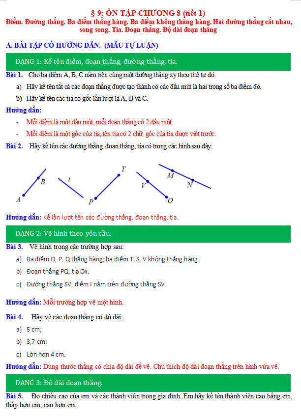 Ôn tập chương 8