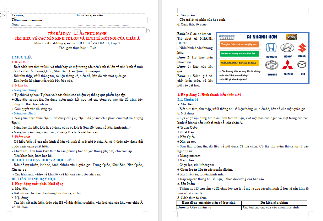 Giáo án PowerPoint Địa lí 7 Bài 8