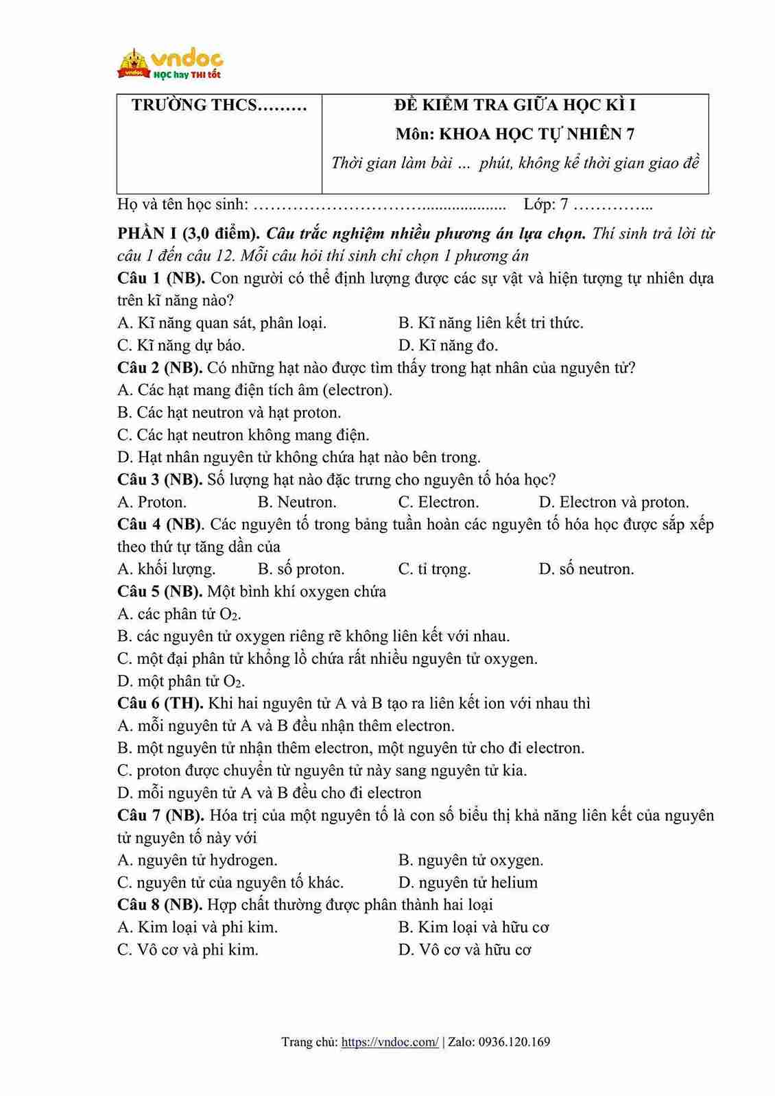 de thi giua hoc ki 1 khoa hoc tu nhien 7 ket noi tri thuc theo cv 7991 de 2 day noi tiep hinh anh 10 2*804631