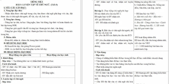 Giáo án Tiếng Việt 4 Luyện tập về chủ ngữ