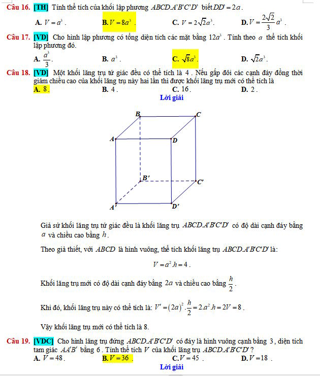 Hình hộp chữ nhật, hình lập phương
