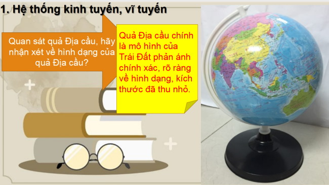 PowerPoint Địa lí 6 Bài 1: Hệ thống kinh, vĩ tuyến. Tọa độ địa lí