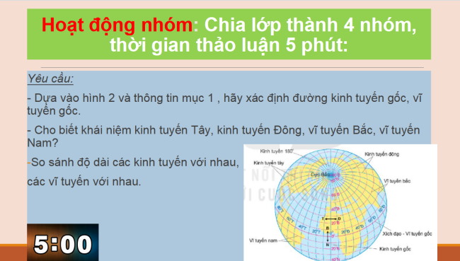 PowerPoint Địa lí 6 Bài 1: Hệ thống kinh, vĩ tuyến. Tọa độ địa lí