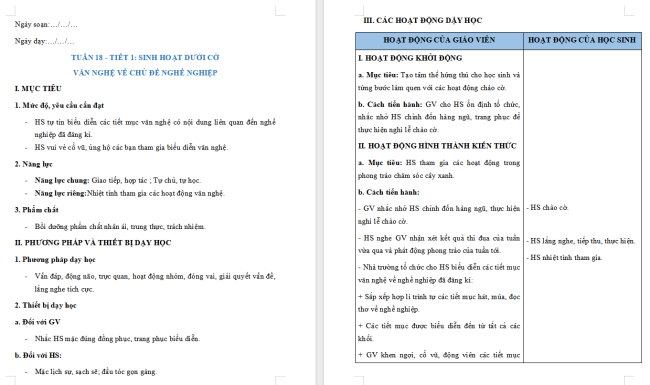 Giáo án Hoạt động trải nghiệm 2 Tuần 18