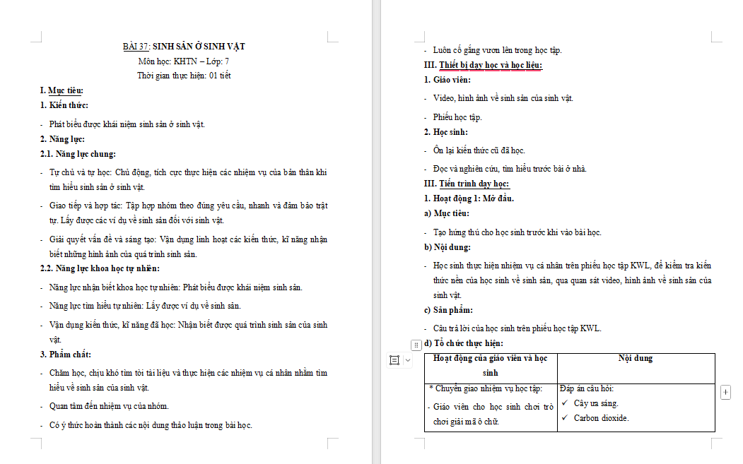  Sinh sản ở sinh vật