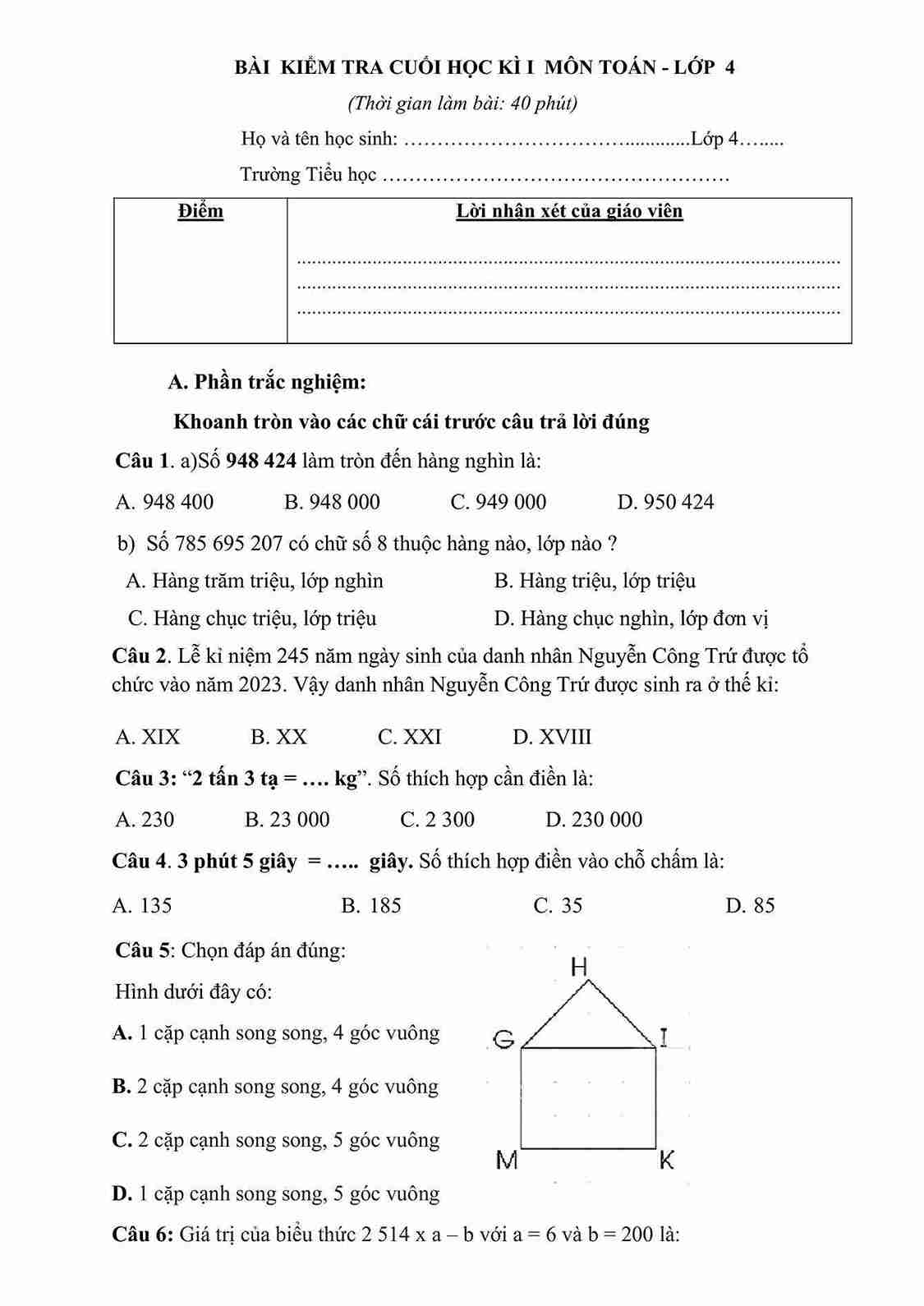 de thi hoc ki 1 mon toan 4 kntt de 1 hinh anh 1*806397