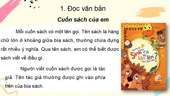 PowerPoint Tiếng Việt 2 Bài 15: Cuốn sách của em