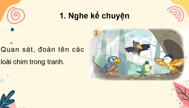 PowerPoint Tiếng Việt 2 Bài 15: Kể chuyện Hoạ mi, vẹt và quạ